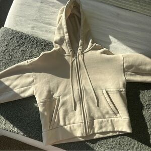 Athleta Cream Hoodie Sweatshirt